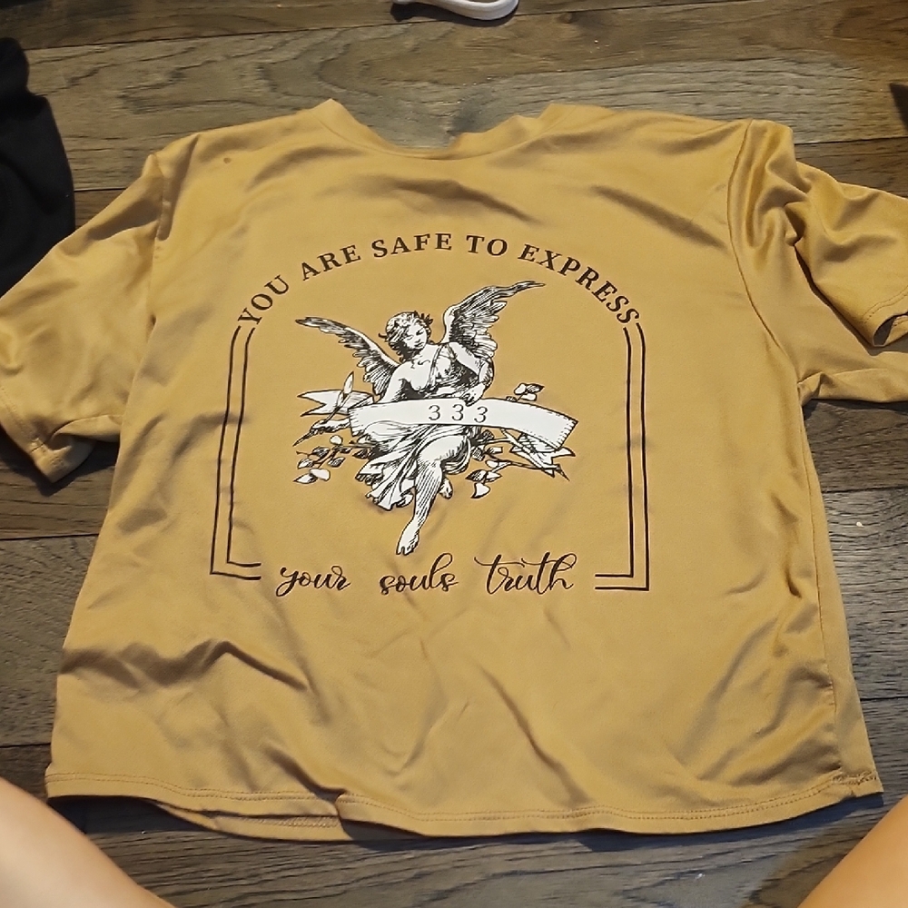 French Pastry Gold Graphic Boxy Polo Tee